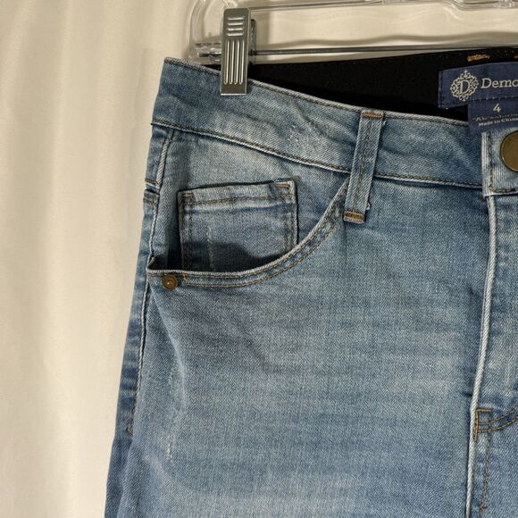 Democracy Ab Technology Jeans Women's 4 Light Wash Denim Mid Rise Cotton Blend - Picture 5 of 11